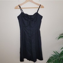 Sofia Jeans by Sofia Vergara | Black Linen Blend Tie Front Sundress - $21.29