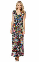 Nwt Rafaella Black Floral Maxi Empire Waist Dress Size S Size L $72 - £27.01 GBP+