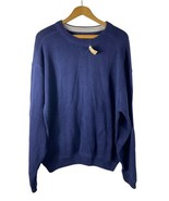 Vintage New Eddie Bauer Sweater Large Mens Blue Thick Heavy Knit Blue Co... - $59.49