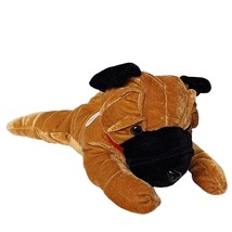 Brown Boxer Puppy Dog Plush Realistic Laying Down Stuffed Animal 17&quot; - £17.77 GBP