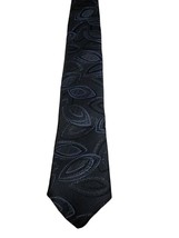 Men&#39;s Skinny  NeckTie, Abstract  Navy Blue design by Expressions - £7.42 GBP