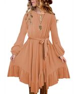 blibean Girl Boho Maxi Dress Long Sleeve A-Line Orange Size 8-9 Years - $97.36 MXN blibean Girl Boho Maxi Dress Long Sleeve A-Line Orange Size 8-9 Years - $97.36 MXN