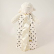 Bunnies By the Bay Gray Grey Lamb Polka Dot Lovey Security Blanket New - £59.75 GBP