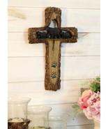 Rustic Western Black Bears Momma And Cubs On Bear Trail Wall Cross Decor... - $45.21 CAD