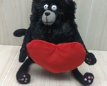 Splat The Cat Black With red Heart Plush Rob Scotton book character Merr... - $24.74