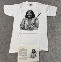 Vintage Native American T-Shirt M Geronimo Chiricahua Apache White 90s K... - $74.24