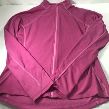 Everlast Fleece Pink Zip Pullover Top Shirt Active Wear Sz Large L Runni... - $13.80