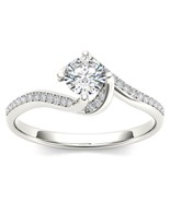 Authenticity Guarantee 
14K White Gold 1/2ct TDW Diamond Bypass Promise ... - $999.99