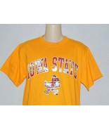Iowa State Cyclones T-Shirt Mens Small Vintage Gold CY Mascot NEW Short ... - £13.17 GBP