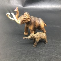 2004 Safari Ltd. Wooly Mammoth Baby + Adult Figure - $26.11