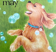 Spaniel Bubbles May Dog Days Poster Calendar 14 x 11&quot; Art Leigh DWDDCal - £23.97 GBP