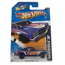 Hot Wheels HW Racing &#39;12 &#39;70 Blue Chevelle SS Diecast - £7.66 GBP