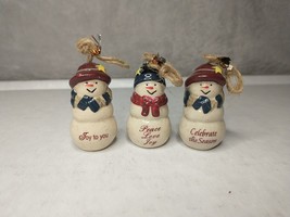 GANZ Ceramic Snowman Ornament Joy To The World, Celebrate The Season, Pe... - $17.15