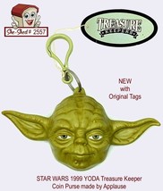 Star Wars 1999 YODA Treasure Keeper Coin Purse Keychain by Applause - NWT - £11.21 GBP