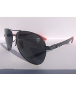 NEW RAY BAN Men RB8313M 87 Ferrari Gunmetal Red Frame Polarized Grey Ita... - $3,001.48 MXN