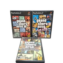 Grand Theft Auto,3 Game Bundle, Vice City, San Andreas (Sony PlayStation 2) PS2 - £21.19 GBP