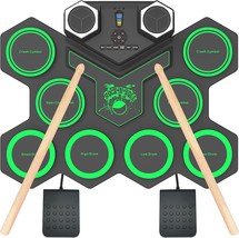 Portable Electronic Drum Pad, MAZAHEI Kids Drum Set with Dual Stereo Speaker, - £71.25 GBP