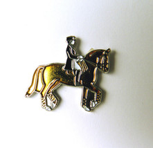 Horses &amp; Rider Horse Show Jumping Lapel Pin 3/4 Inch - £4.29 GBP