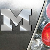 Michigan Wolverines NCAA 3-D Raised Chrome Finished Emblem Auto Car Truc... - £8.14 GBP