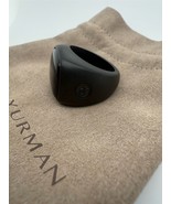 David Yurman Black Titanium Men&#39;s Onyx Signet Ring Size 8 - $12,946.23 MXN