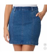 Briggs Womens Skort Blue Denim Skirt Pockets Stretch Inner-Shorts Heavyw... - $53.50 CAD