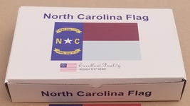 North Carolina 3&#39;x5&#39; Flag Embroidered 100% Organic Hemp in Gift Box - £38.36 GBP