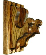 Oak Wooden Fancy Gun Rack Hangers Rifle Double Barrel Shotgun Wall Mount... - $29.95