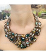 Sparkly Vintage 20&quot; Unique Handmade Inspired Clustered Collar Choker Nec... - £138.75 GBP