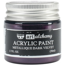Finnabair Art Alchemy Acrylic Paint 1.7 Fluid Ounces Metallique Dark Velvet - £11.98 GBP
