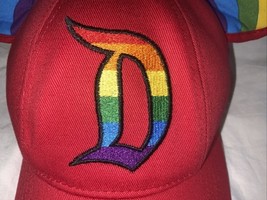 Disney Disneyland Baseball Hat Cap Strap-back Pride Mickey Ears Rainbow Red - $27.14 CAD