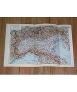 1928 VINTAGE MAP OF NORTHERN ITALY PIEDMONT LOMBARDY TUSCANY / ITALIAN I... - £23.88 GBP
