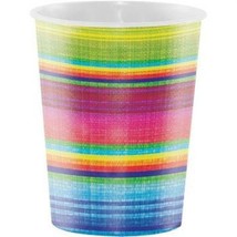 Serape 16 oz Plastic Cups 8 Pack Cinco de Mayo Fiesta Decoration - £8.77 GBP