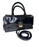 Hugo Boss Black Box Leather Satchel Purse Tote Long Shoulder Strap Bag Medium - $242.55