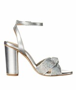 Jewel Badgley Mischka Womens 9.5 M Silver Bejeweled Block Heels NIB GM3 - $925.72 MXN