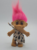 Vintage Troll Doll RUSS Cave Man Person Pink Hair 6” - £11.13 GBP