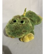 Dan Dee Plush Frog Green w Yellow-brown Undertone Stuffed Animal Crazy E... - £22.77 GBP