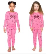 Pekkle Girls Boys Pajamas Set Pink 2-Piece Christmas Candy Cane Top Bottom - $633.05 MXN