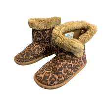 Childrens Place Girls Size 11 Cheetah Animal Print fur Lined Ankle High ... - $17.81