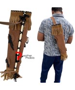 Brown Leather Back Arrow Quiver Genuine Cowhide for Hunting &amp; Traditiona... - $855.68 MXN
