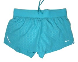 NIKE DRI-FIT WOMEN&#39;S AQUA BLUE RUNNING SHORTS Sz M, L, #543506-462 - £20.42 GBP