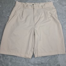 Under Armour Pleated Shorts Sz 32 Khaki Men&#39;s Casual Shorts - £11.95 GBP