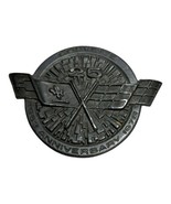 Vintage Pewter Belt Buckle - Corvette 25th Anniversary RJ Roberts Dual F... - £19.56 GBP