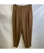 MADEWELL Pleated Tapered-Leg Pants Women&#39;s Size 8 Brown Career Casual - €45,06 EUR