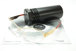IC! Berlin Eyeglasses Frame Simone Gold Stainless Steel Germany 60-13-135 37 - £150.33 GBP
