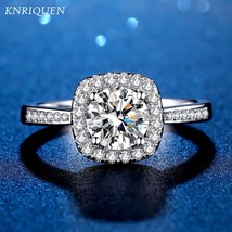Women&#39;s Luxury Real Moissanite Pass Diamond Test Wedding Rings 100% 925 Sterling - £84.52 GBP