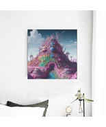 Ready To Hang Framed Canvas Wall Art Print 16X16 Candy Mountain Multisty... - £31.41 GBP