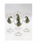 Spode Christmas Tree Wine Glasses Set Of 4 All Purpose Stemware In Origi... - €34,45 EUR