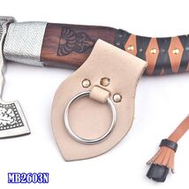 Universal Functional Genuine Bovine Leather Medieval Axe Ring Frog | Ori... - $18.80