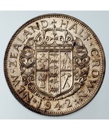 1942 New Zealand 1/2 Crown KM #11 XF Condition - $80.78 CAD