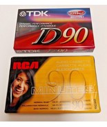 TDK D90 RCA 90 Minute Blank Media Cassette Audio Tapes Lot Of Two - £7.44 GBP